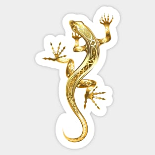 Golden Patterned Lizard Sticker